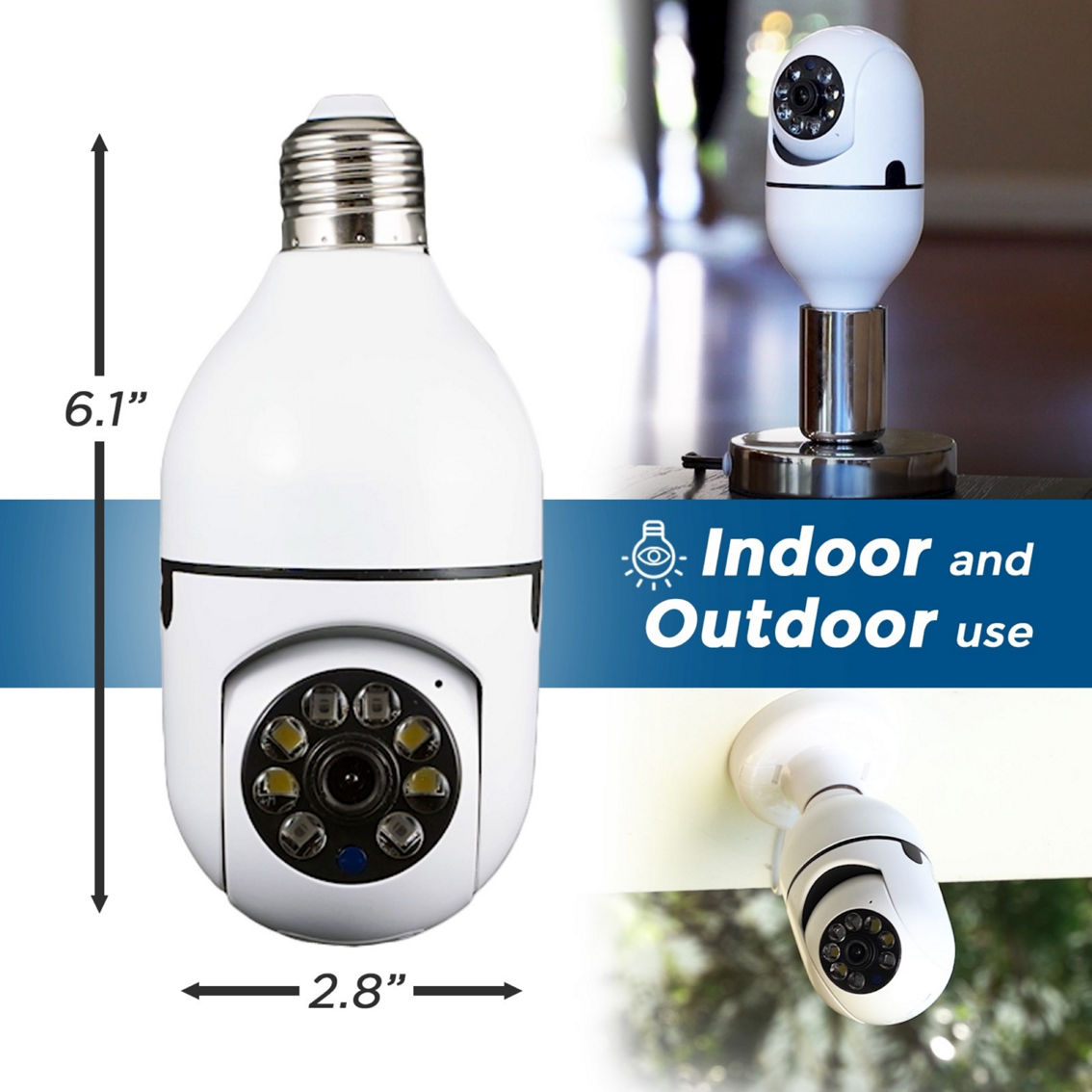 Trend Makers Sight Bulb WiFi Smart Camera Home Security System As Seen On TV, image size:1134x1134