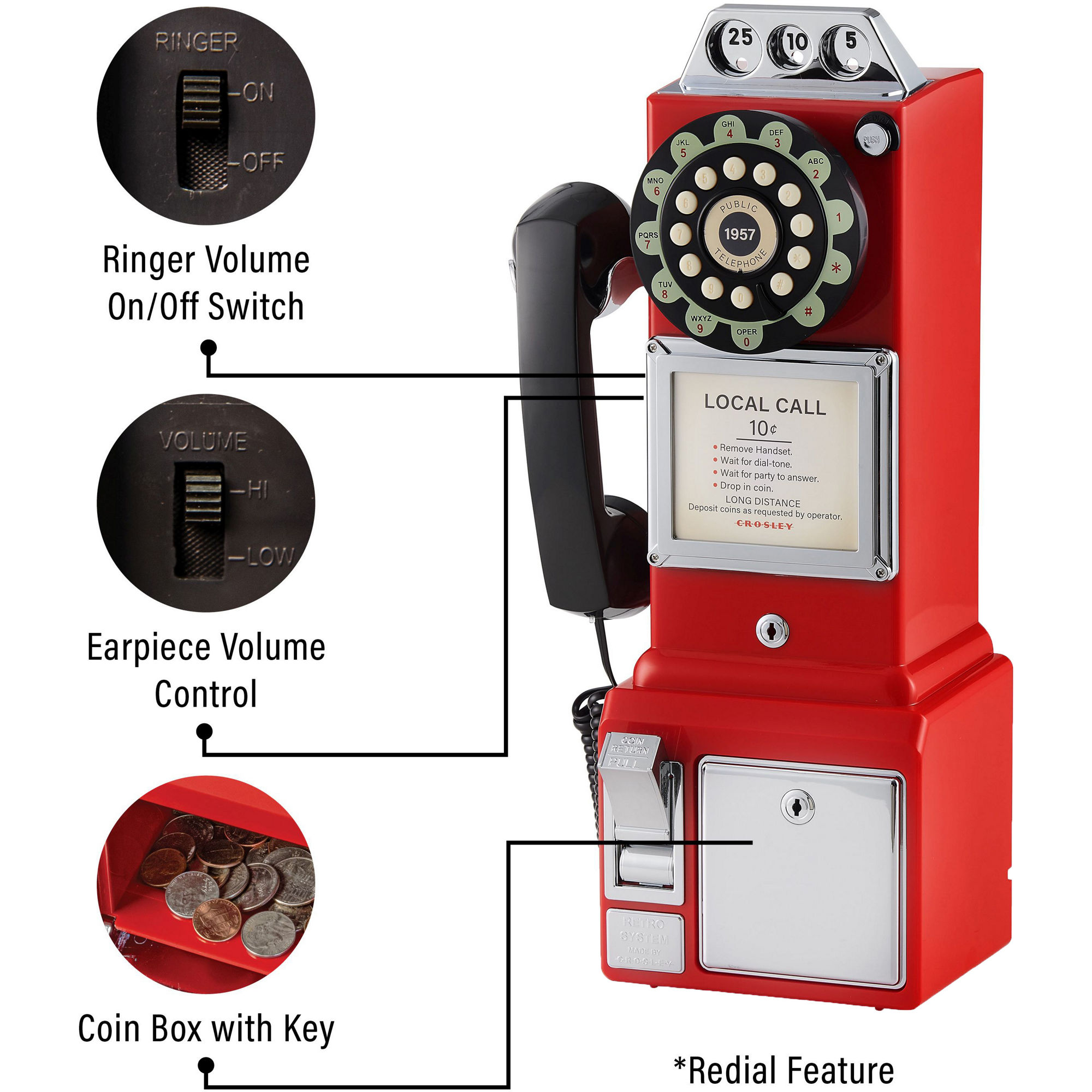 Crosley CR56 Payphone - Thumbnail 5