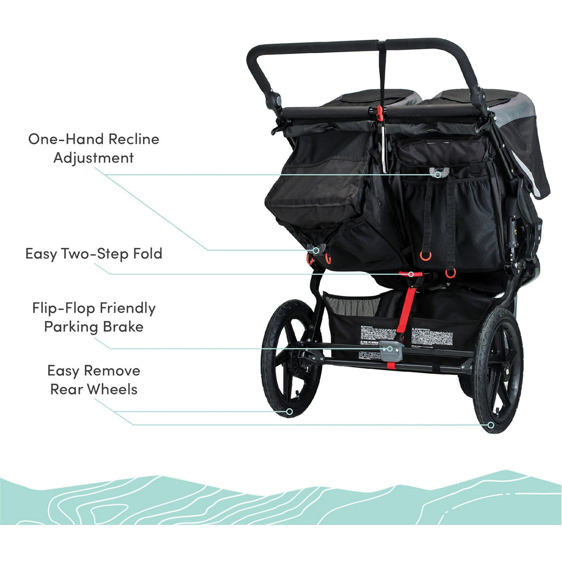double all terrain stroller Bumbleride Indie Twin Color-scheme:Gold/Gold zero compromise Leather Bag Maxi Cosi Bugaboo Ant