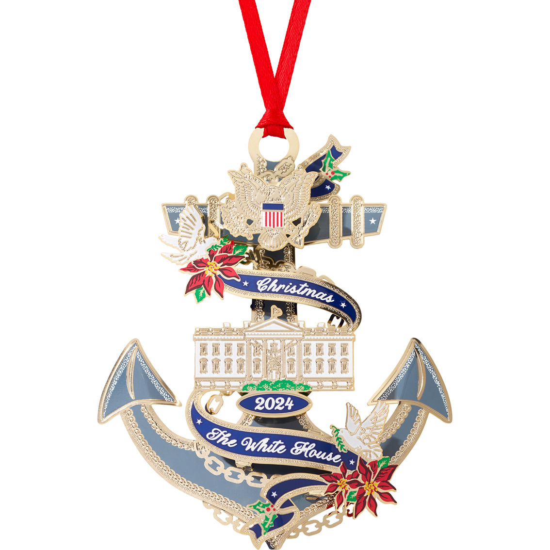 ホワイトハウス 　クリスマス　オーナメント 2024　海軍　コラボ ホワイトハウス クリスマス オーナメント 2024 海軍 コラボ