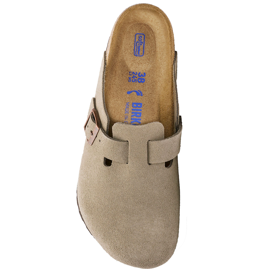 靴 BIRKENSTOCK Boston 38 Birkenstock Boston Dotted New Beige Suede