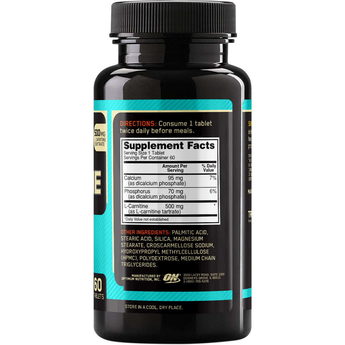 optimum nutrition l carnitine L-Carnitine 500 | Optimum Nutrition main image 1