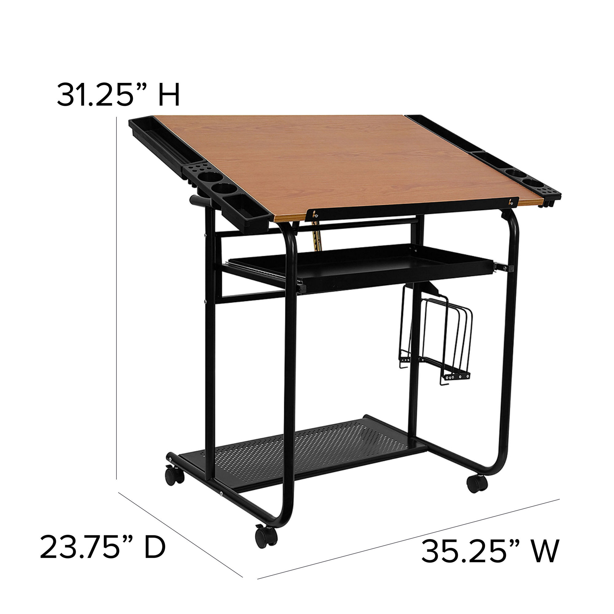 Flash Furniture Adjustable Drawing and Drafting Table - Thumbnail 3