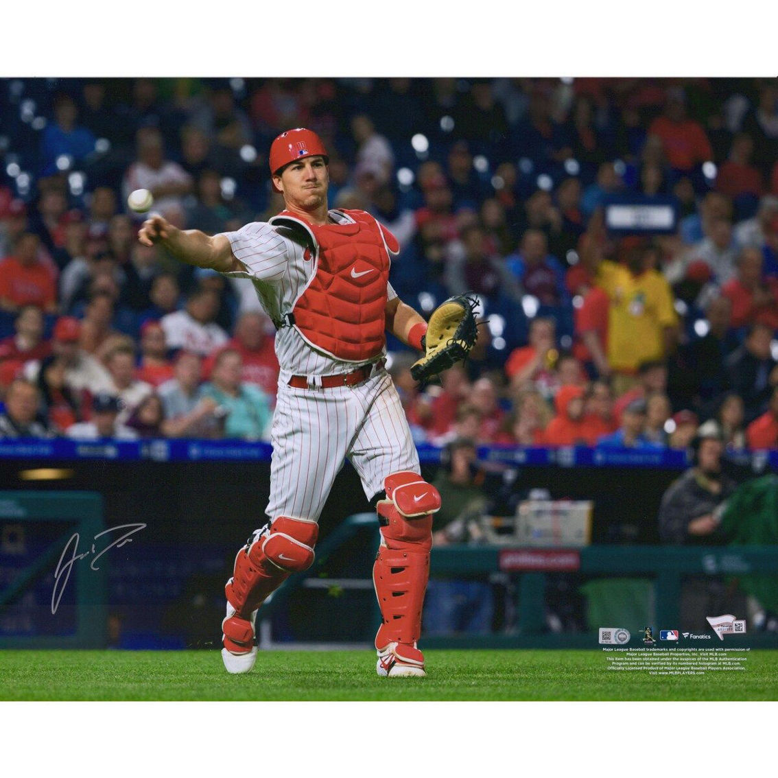 J.T. REALMUTO サインボール Fanatics認証 MLB J.T. Realmuto Philadelphia Phillies Autographed City Connect