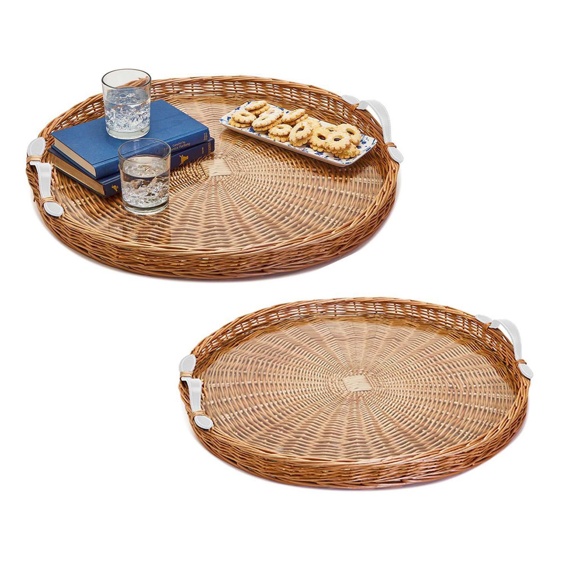 Two's Company Wicker Tray - Thumbnail 3
