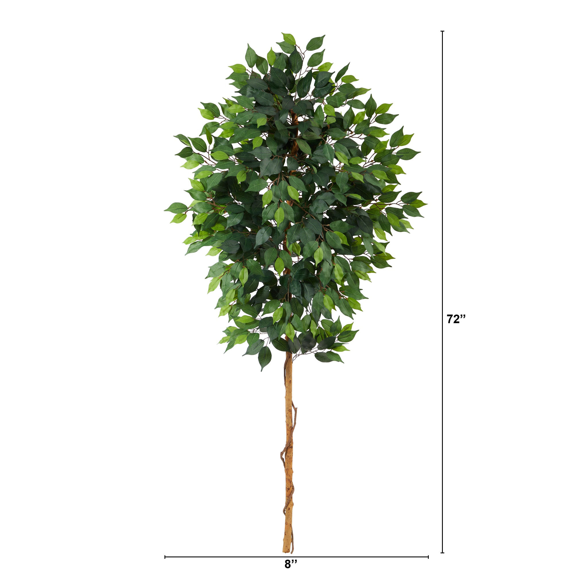 Nearly Natural 6ft Ficus Artificial Tree - Thumbnail 3