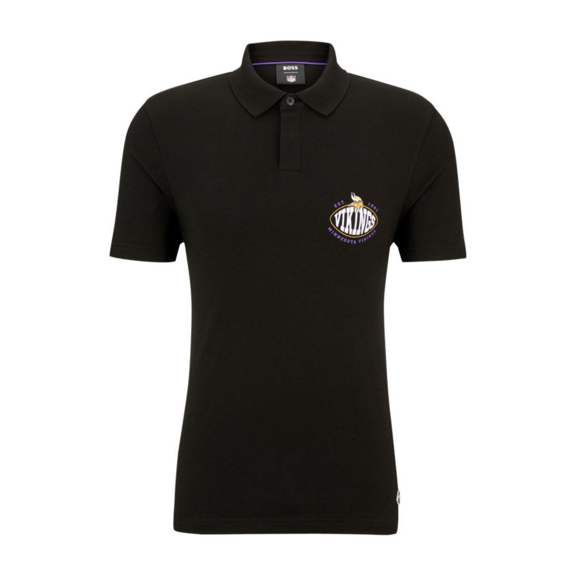 ◆SUNDAYOFFCLUB◆ Policia Embroidered Piqu Polo Shirt Black SUNDAY OFF CLUB】Policia Embroidered Pique Polo Shirt | OUR