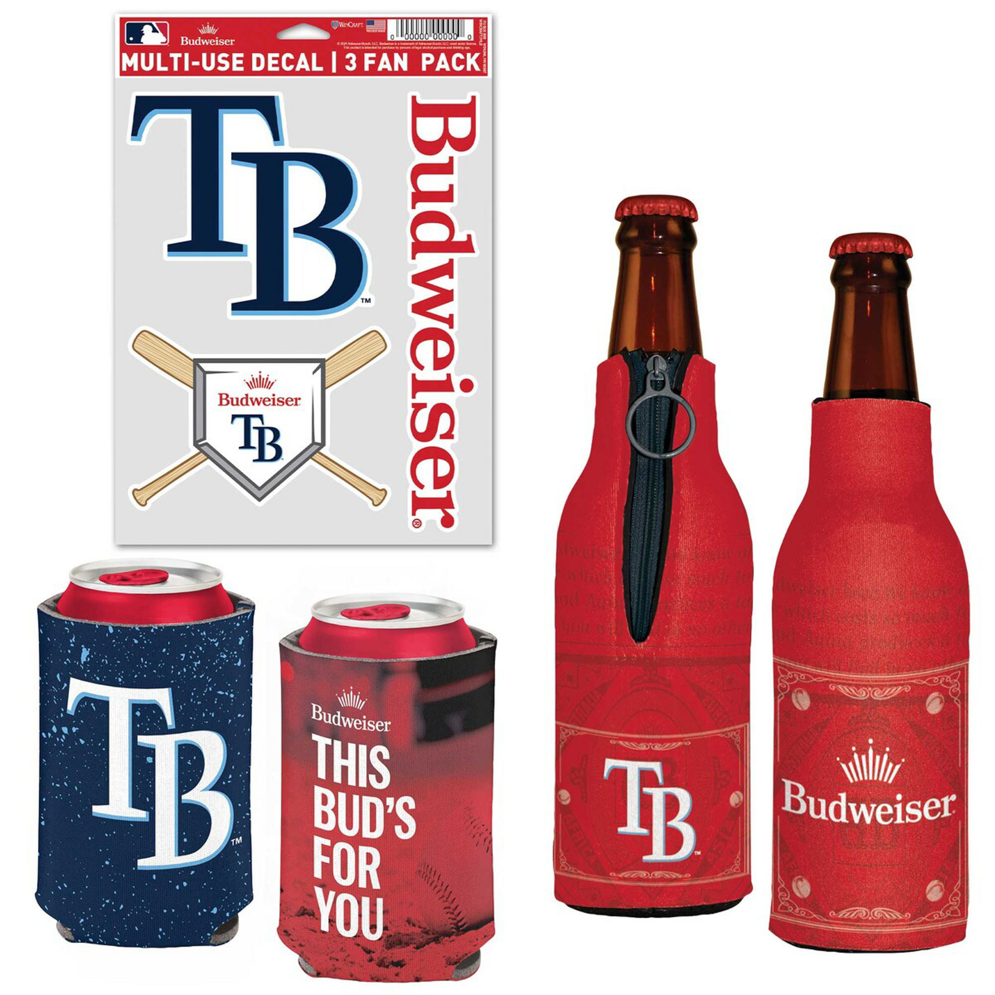 WinCraft Tampa Bay Rays MLB x Budweiser Cooler - Thumbnail 3