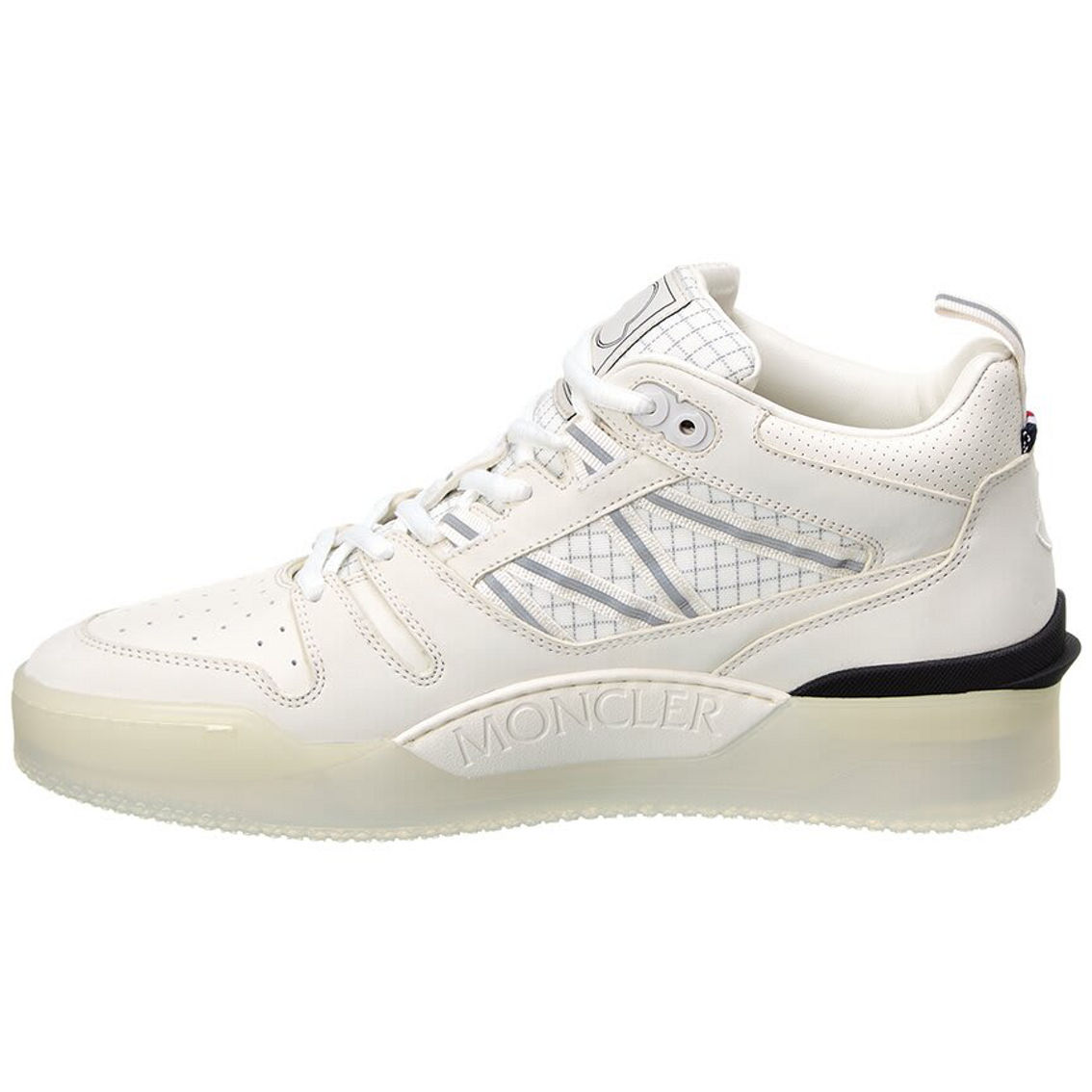 スニーカー MONCLER White Fabric And Nubuk Pivot Sneakers Moncler Pivot low-top sneakers Moncler