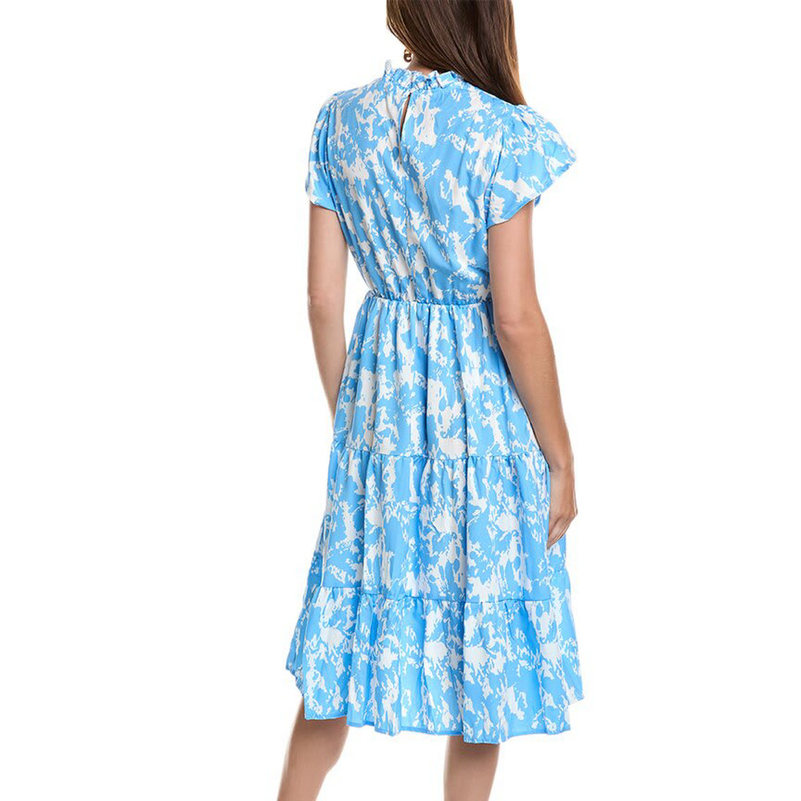 lumignon Riobon border nermaid dress ブルー Lumignon Riobon border nermaid dress ブルー