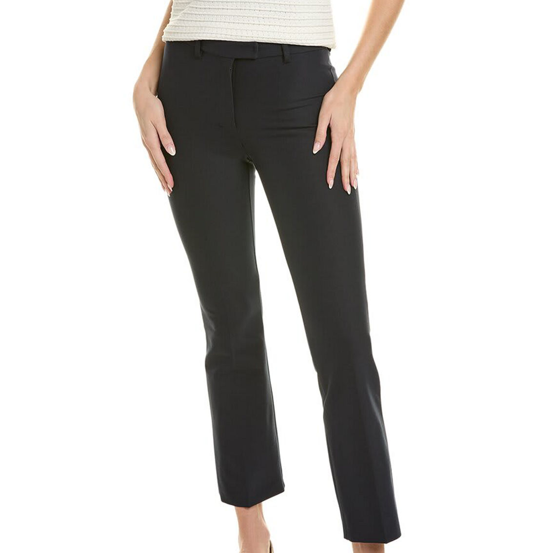 パンツ S MAX MARA Fatina viscose and cotton trouser Slim-fit stretch cotton and viscose trousers, black