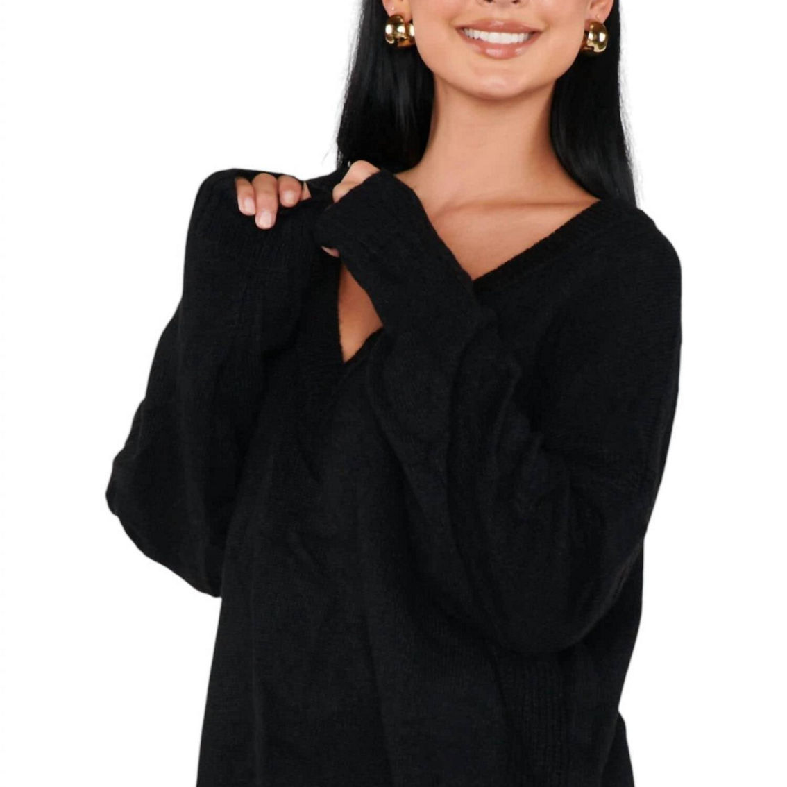 ま様　Fluffy V-neck Knit ブラック FRED PERRY別注 Fluffy V-neck Knit Cardigan