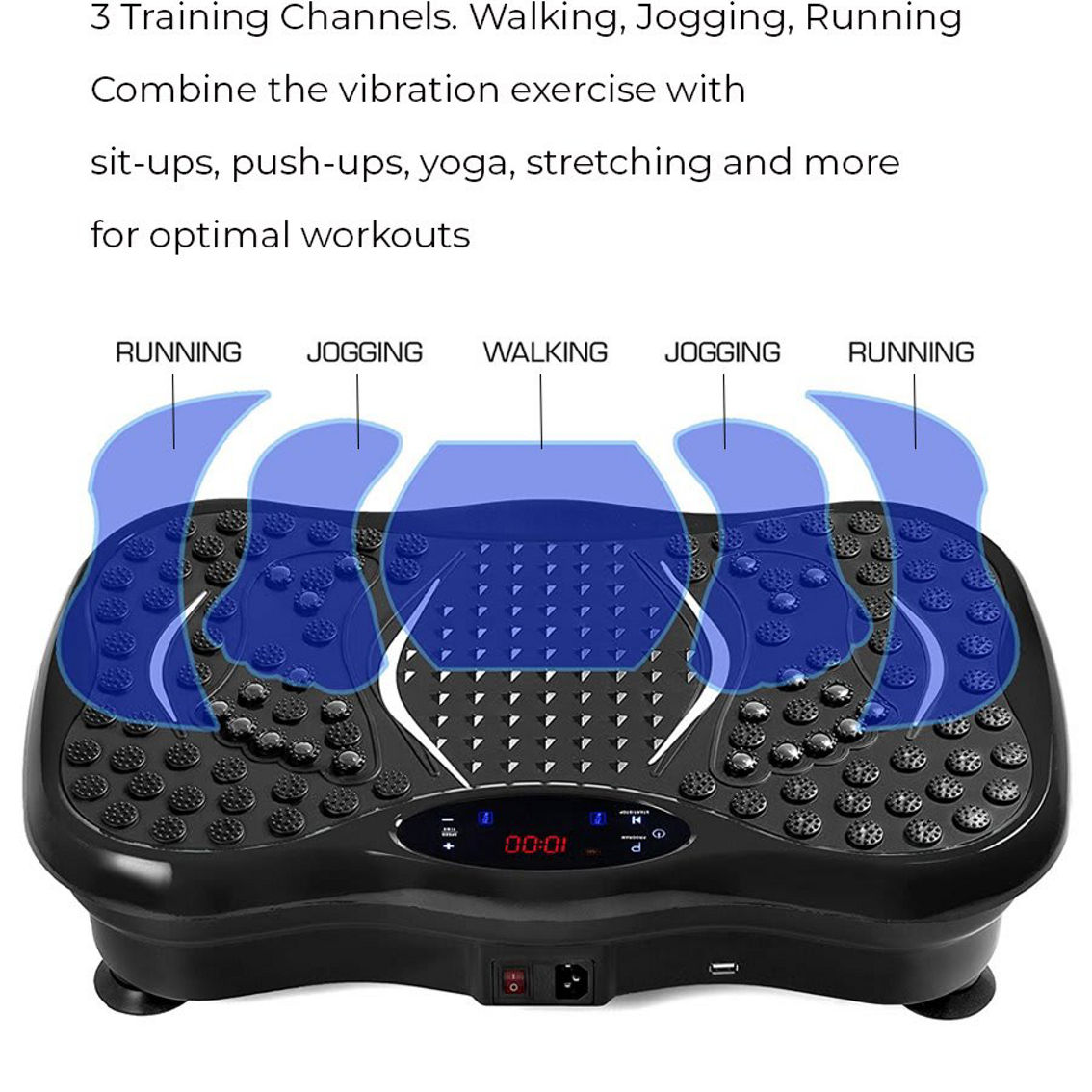 wie kann ich bei iphone vibration einstellen Akonza 2000W Crazy Fit Whole Body Vibration Plate Machine Massager Trainer,  Black - Bed Bath & Beyond main image 1
