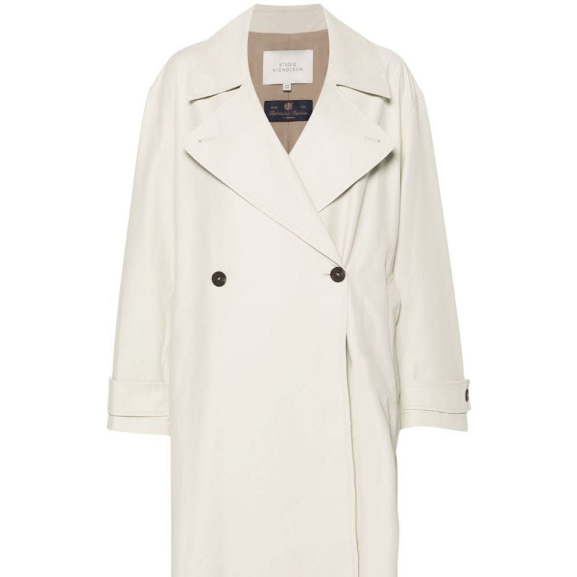 STUDIO NICHOLSON ベージュ トレンチコート ☆ STUDIO NICHOLSON / HOLIN COATED COTTON COAT