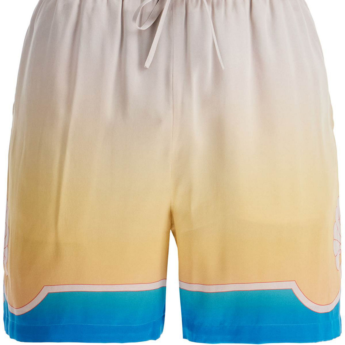 【BAON】Manaco Number Stitch Bermuda Cotton Pants Women Viscose Crepe Beachjama Bottom Isadora Fish