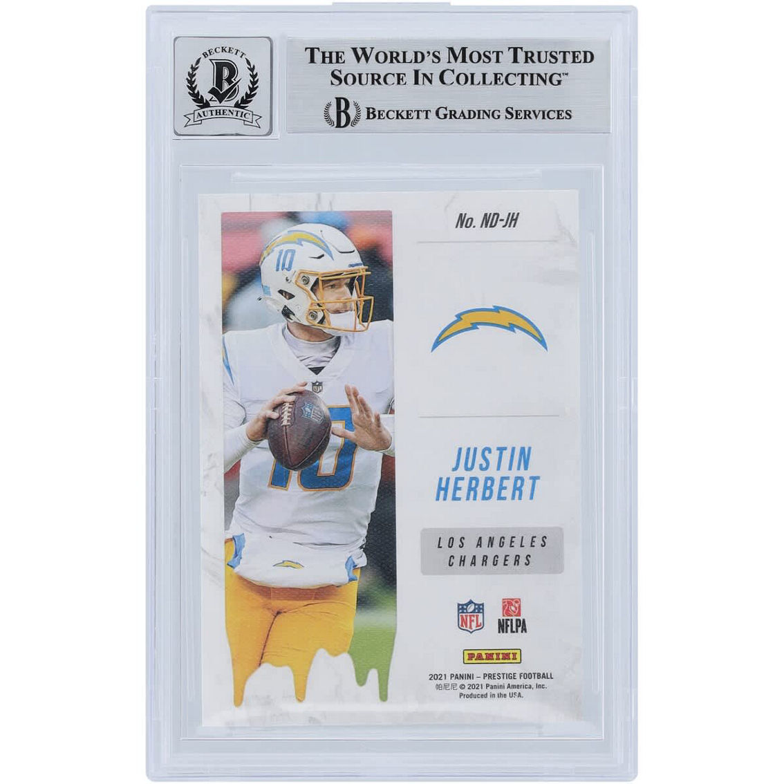 PANINI NFLカード GOLD STANDARD JUSTIN HERBERT LOS ANGELES CHARGERS 18/75 #103 送料無料 中古 IT1 1-card_ss5_p-202000125+u-