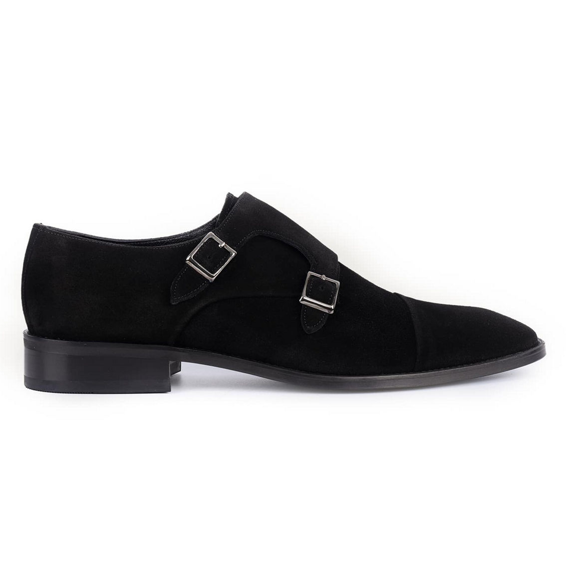 unknown 小窓表記 Suede Double Monk UK6程度 DOUBLE MONK STRAP SHOES BROWN MUSEUM | CARMINA