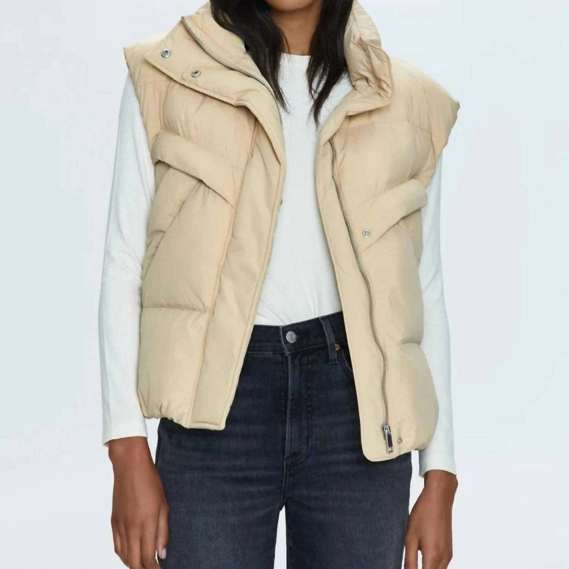 【BAON】23FW★ [BAONHAUS] Moles ribbon quilted padded vest Cutter & Buck Stealth Hybrid Quilted Mens Windbreaker Vest