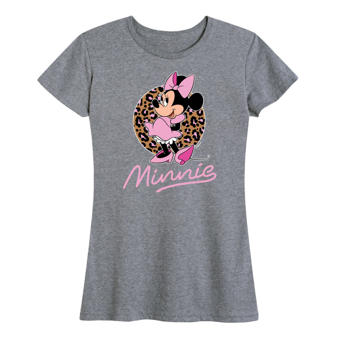 codegraphy☆Disney Frame Minni Short Sleeve Tシャツ Amazon.com: Women's Mickey & Friends Minnie Mouse Cheetah