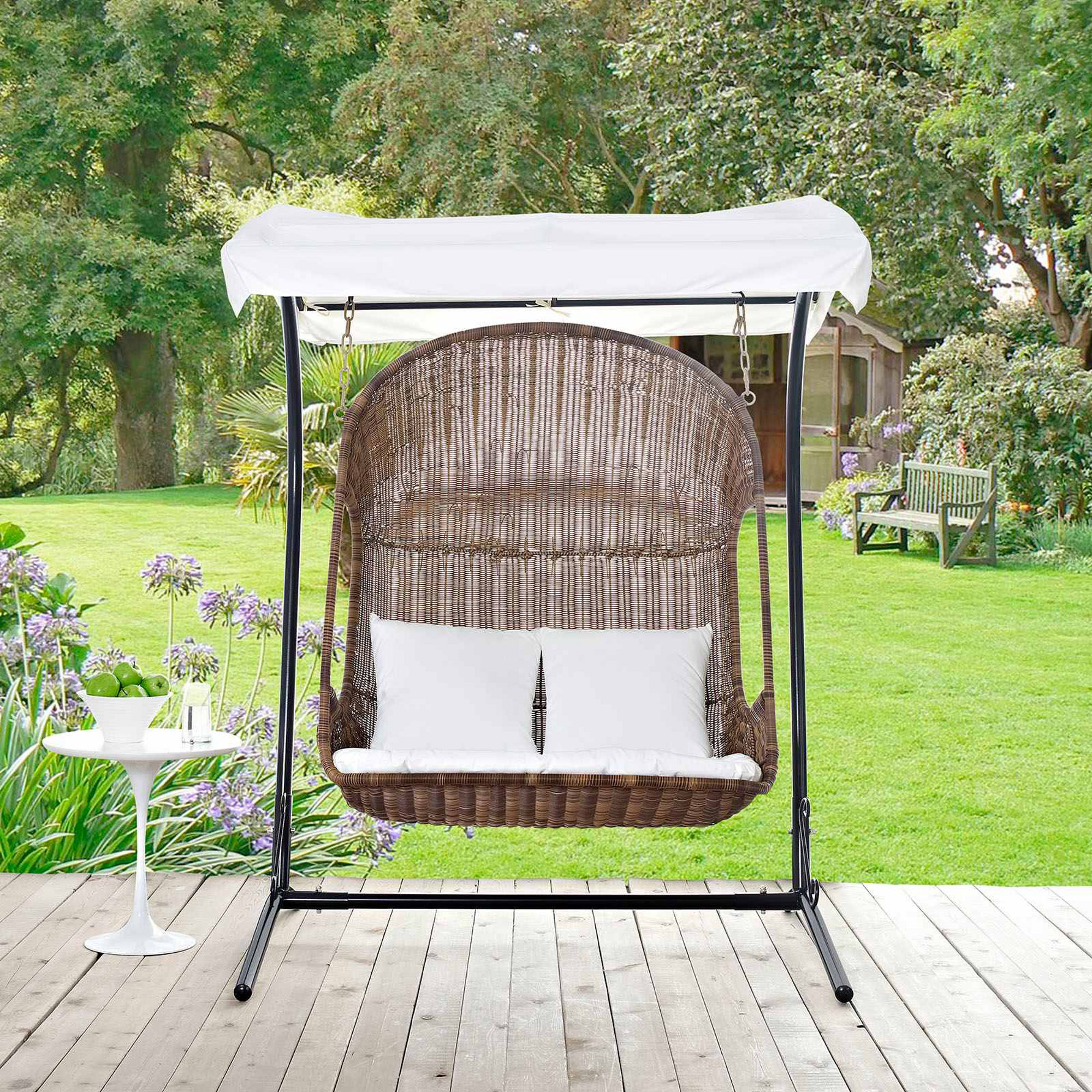 Vantage Outdoor Patio Swing Chair With Stand - Thumbnail 4