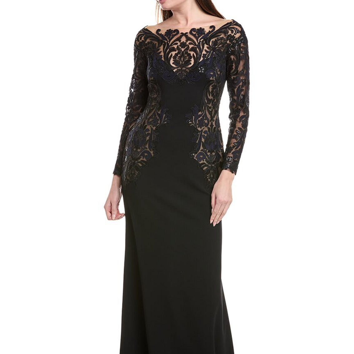 TADASHI SHOJI::ドレス:6[RESALE] bkq19602lbr_ivory_petal_front_
