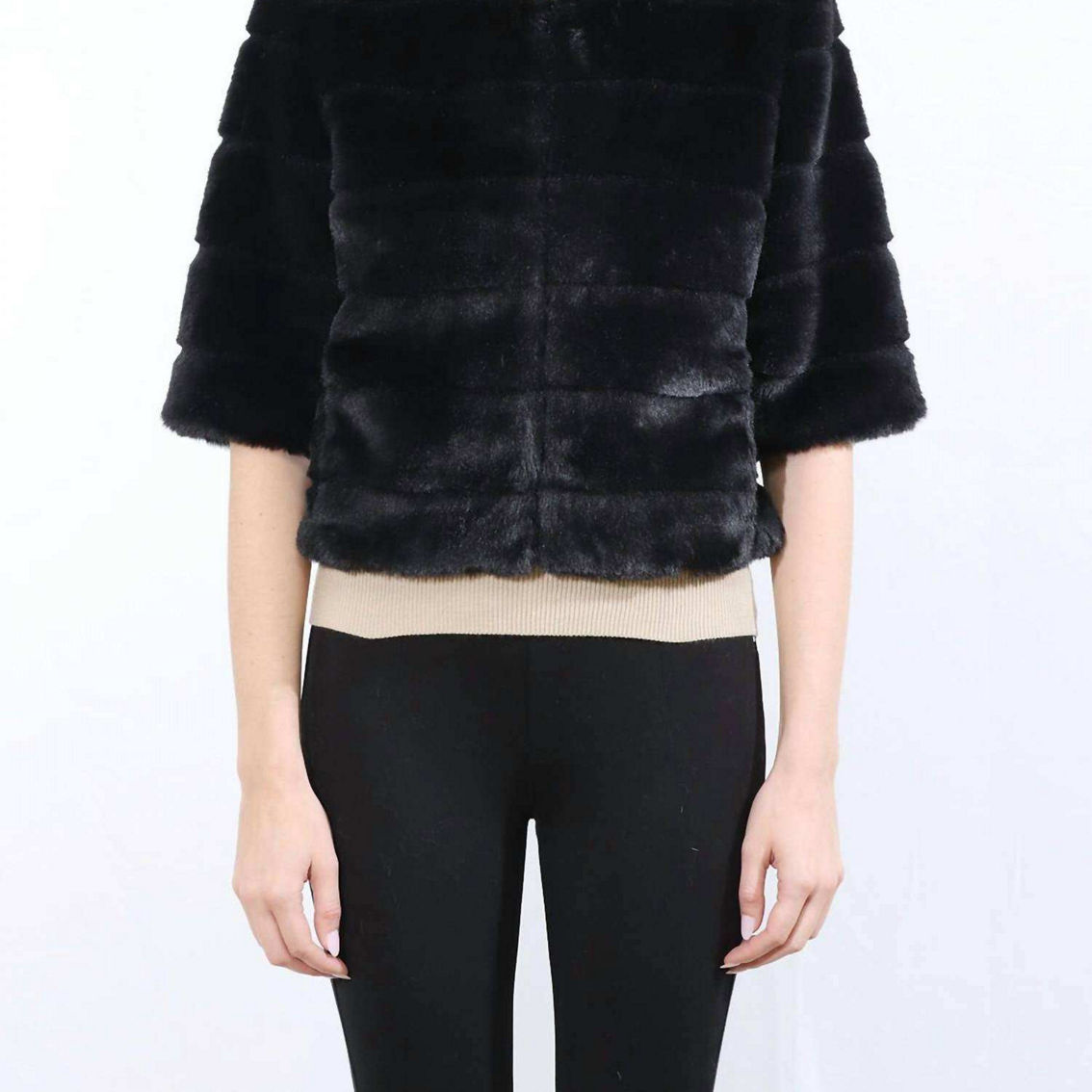 アウターその他 BADBLOOD Beyond Soft Collarless Fur Jacket Black BADBLOOD】24fw BEYOND SOFT COLLARLESS FUR JACKET