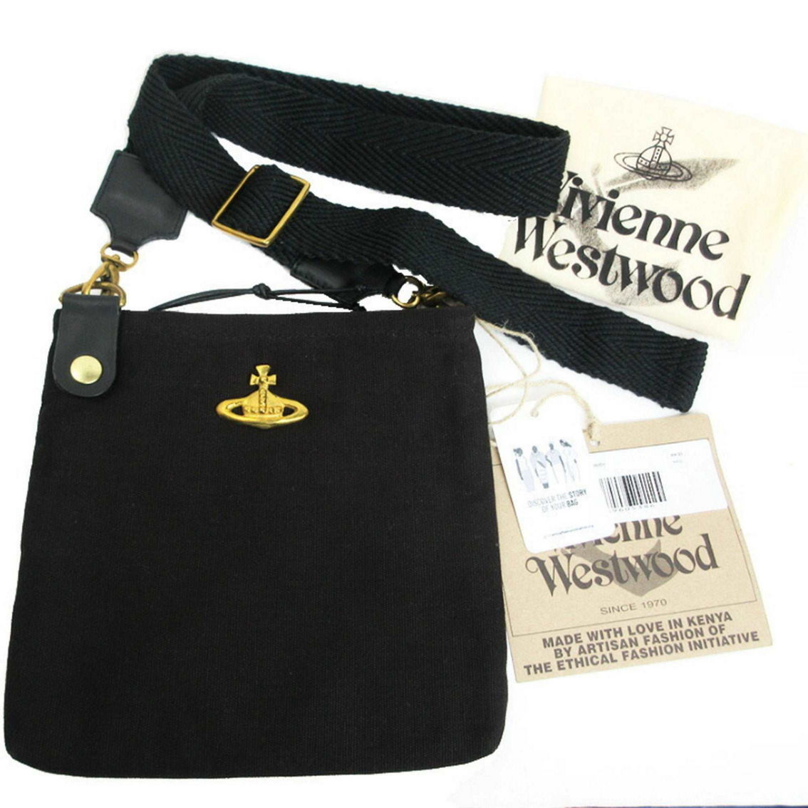 バッグ Vivienne Westwood shoulder bag military Vivienne Westwood Shoulder Bag Black RE-NYLON SLING BAG