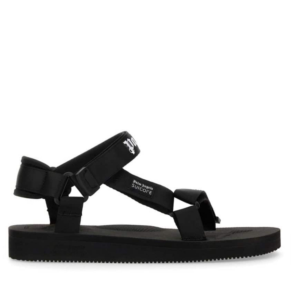 サンダル・ミュール Palm Angels SS23 SANDAL WITH LOGO (PWIH019_S23LEA0017661) Palm Angels Sandal With Logo - Gold - Women