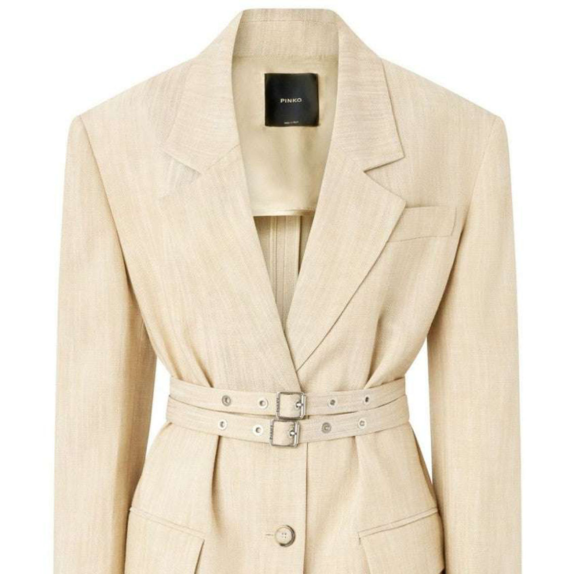 【関税&送料込】Pinko Oversized Textured Canvas Blazer DSCO1254936299_NeutM1:2000-