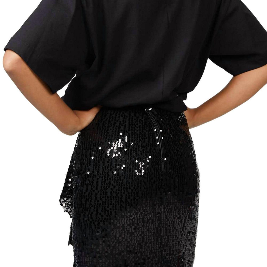 AP STUDIO AMOSSA Skirt ブラック/36 Dot and Stripes CHILD WOMAN AMOSSAミラノリブ フレアスカート