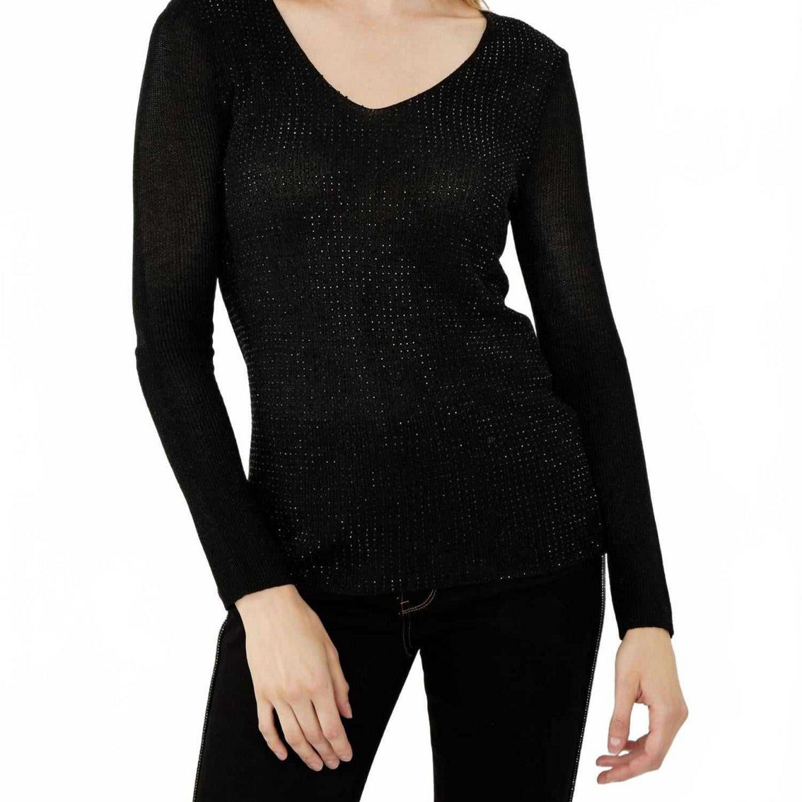 ★CPGN STUDIO_COMPAGNO★ Cheese Club V-neck Knit Black 8081Navy.jpg