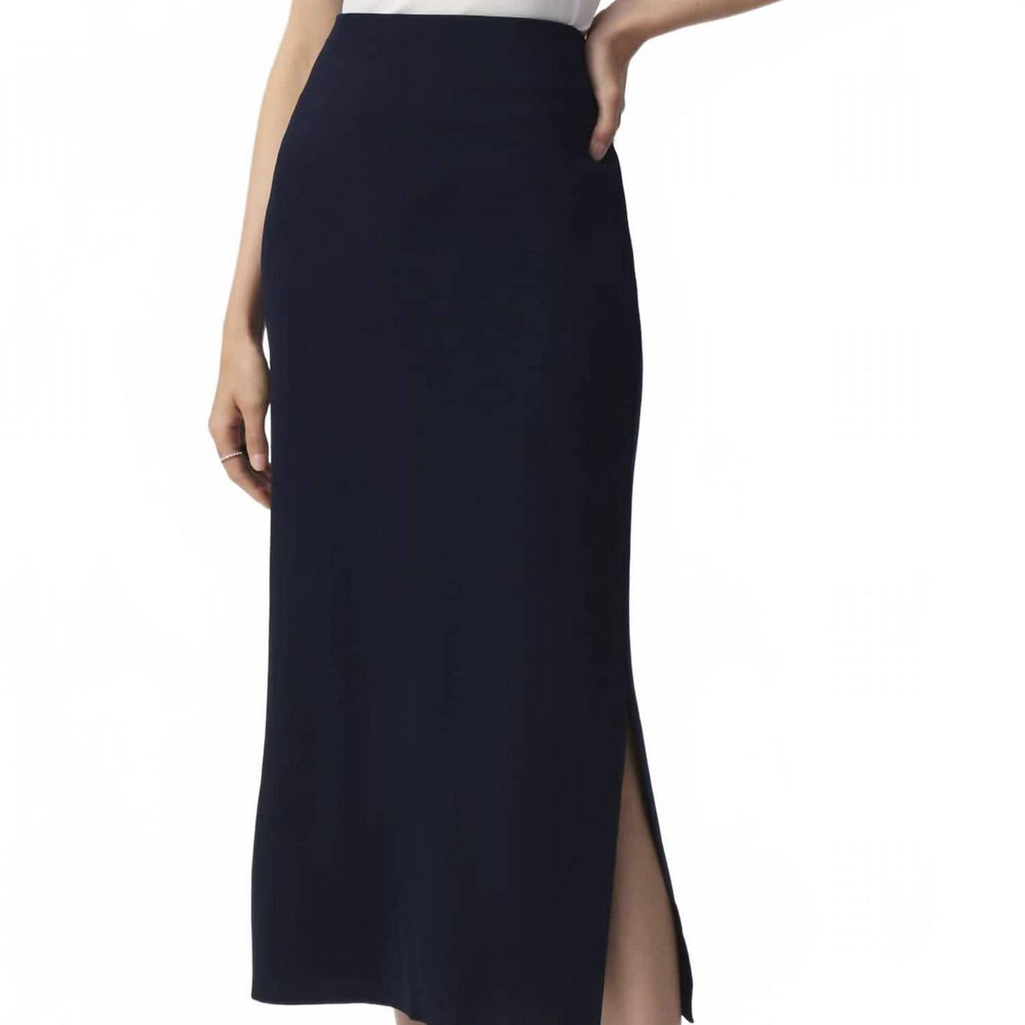 スカート Joseph Straight Midi Skirt With Concealed Fastening Joseph Straight Midi Skirt With Concealed Fastening In Black