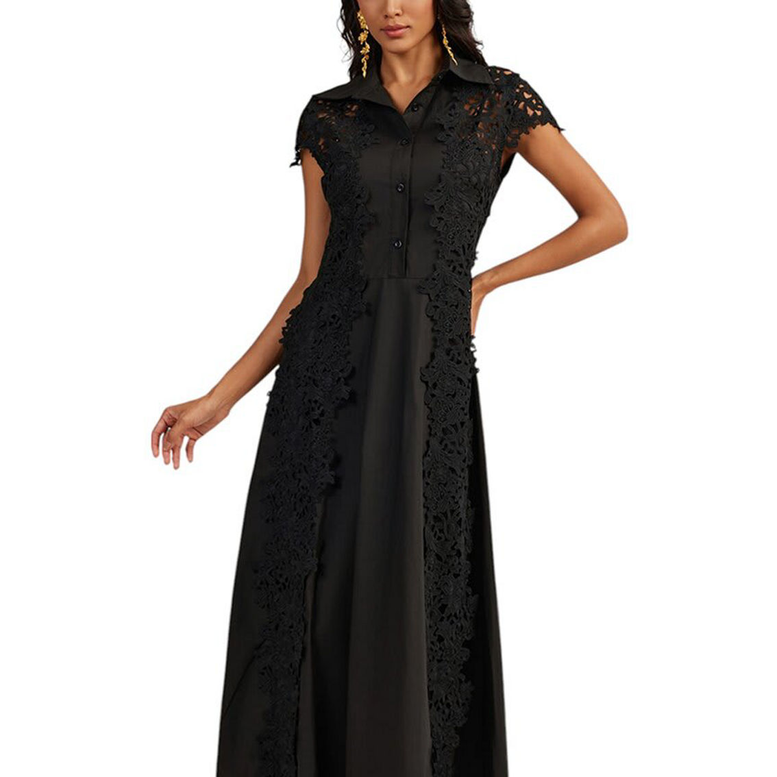 maxi dress red colour Mitchella Lace Maxi Dress