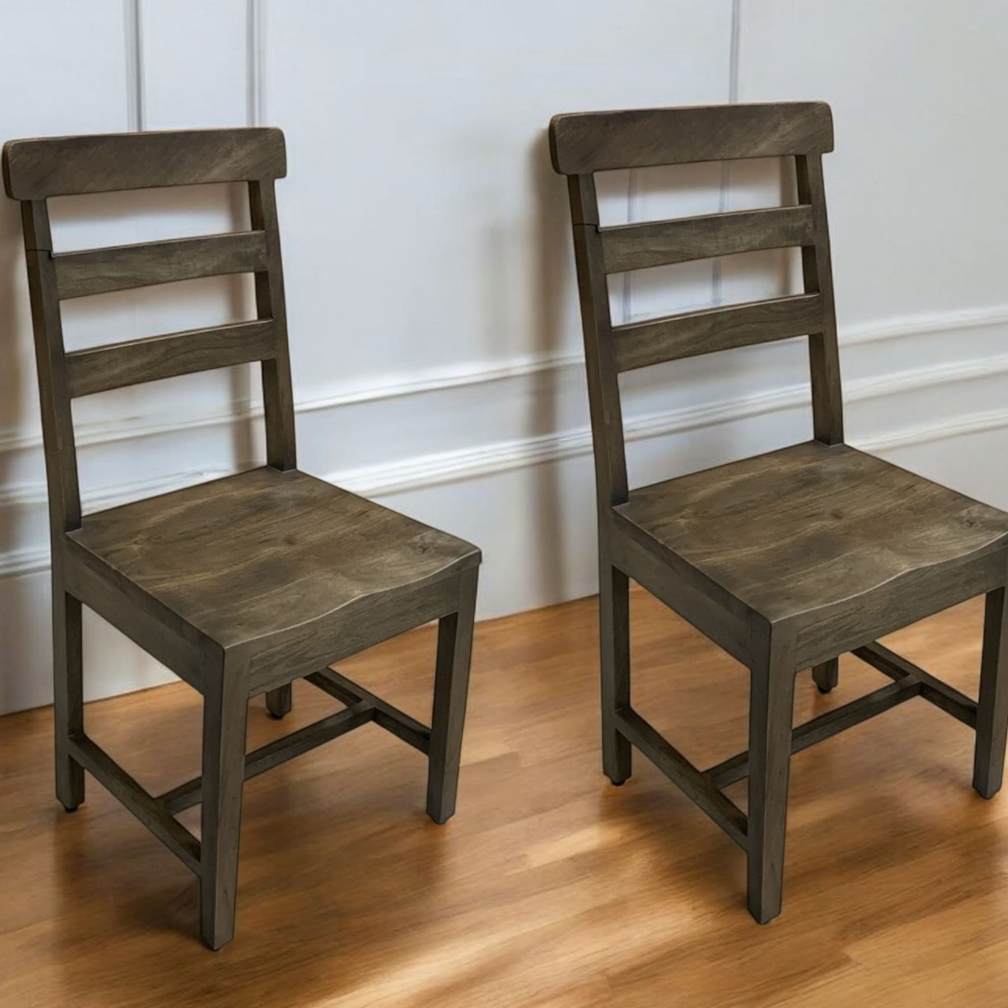 HomeRoots Ladder Back Dining Side Chairs - Thumbnail 4