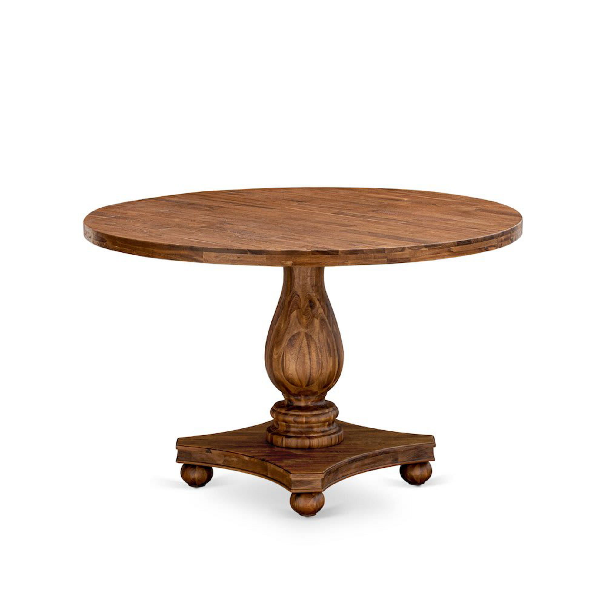 East West Furniture Irving Round Dining Table with Pedestal